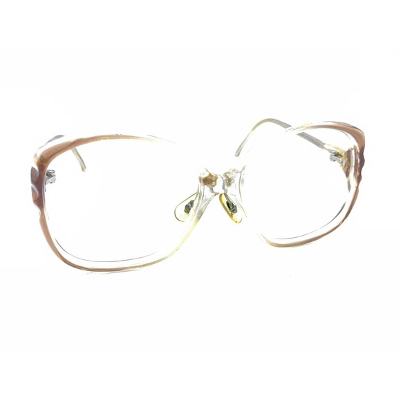 Alta Moda Vintage Millie 73280 Clear Brown Oversized Eyeglasses Frames 52-18 140 - Picture 1 of 12